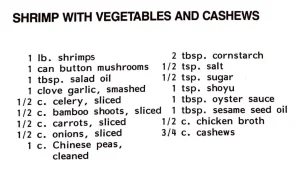 Shrimp With Vegetables and Cashews