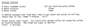 Spiced Coffee