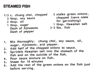 Steamed Fish