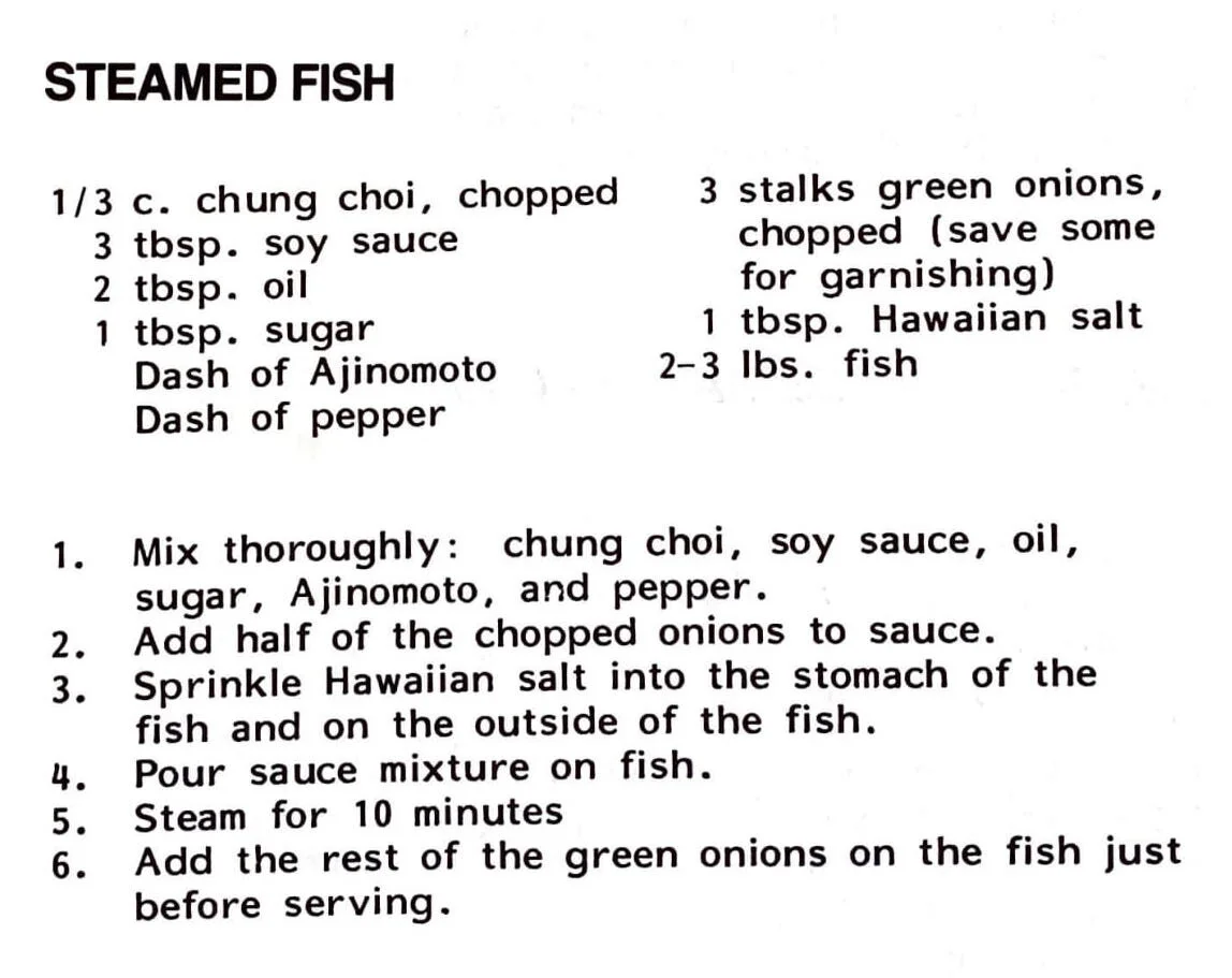 Steamed Fish - Kau Kau Chronicles