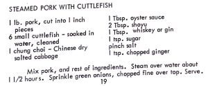 Steamed Pork with Cuttlefish