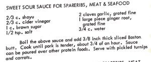 Sweet Sour Sauce for Spareribs, Meat & Seafood