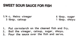Sweet Sour Sauce for Fish