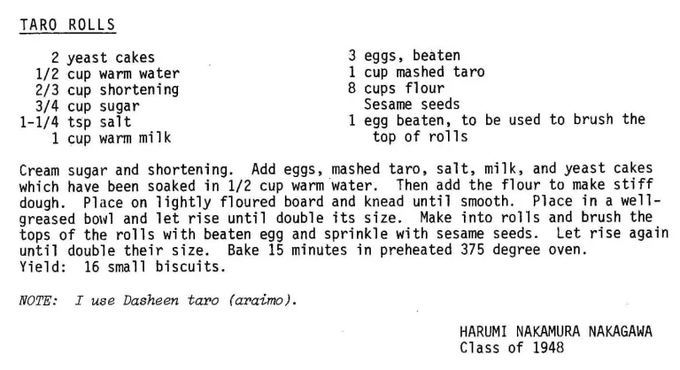 Taro Rolls