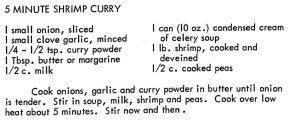 5 Minute Shrimp Curry