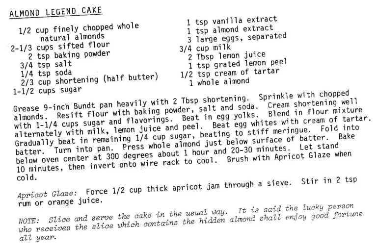 Almond Legend Cake