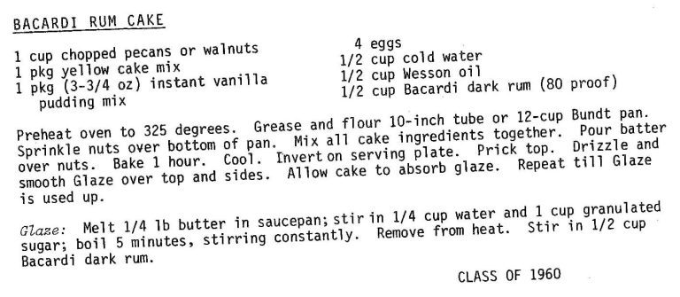 Bacardi Rum Cake
