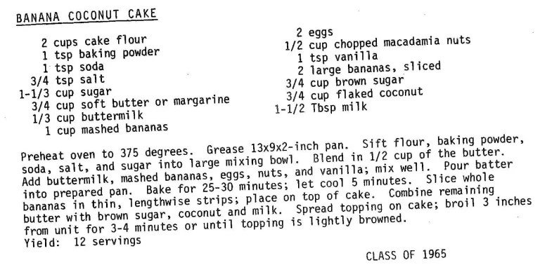 Banana Coconut Cake