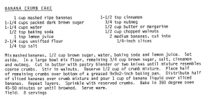 Banana Crumb Cake