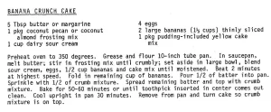 Banana Crunch Cake