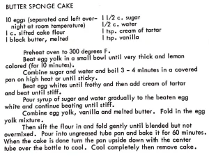 Butter Sponge Cake
