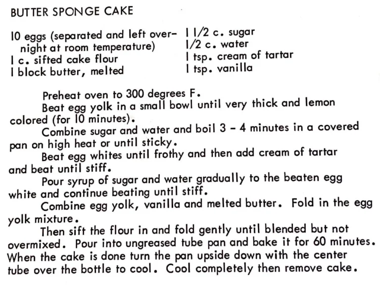 Butter Sponge Cake