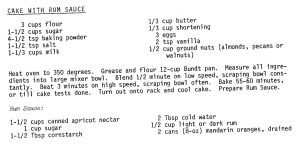 Cake with Rum Sauce