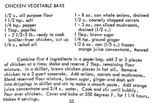 Chicken Vegetable Bake