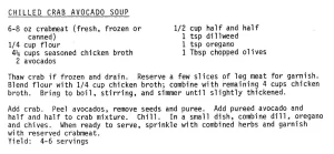 Chilled Crab and Avocado Soup