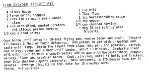 Clam Chowder Biscuit Pie