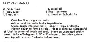 Easy Yaki Manju