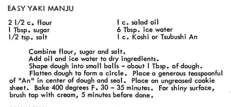 Easy Yaki Manju