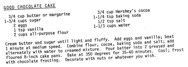 Good Chocolate Cake