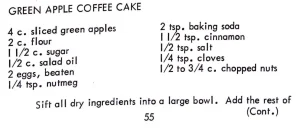 Green Apple Coffee Cake