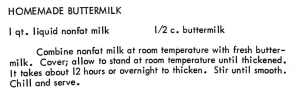 Homemade Buttermilk