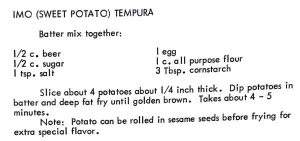 Imo (Sweet Potato) Tempura