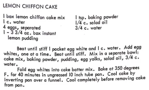 Lemon Chiffon Cake