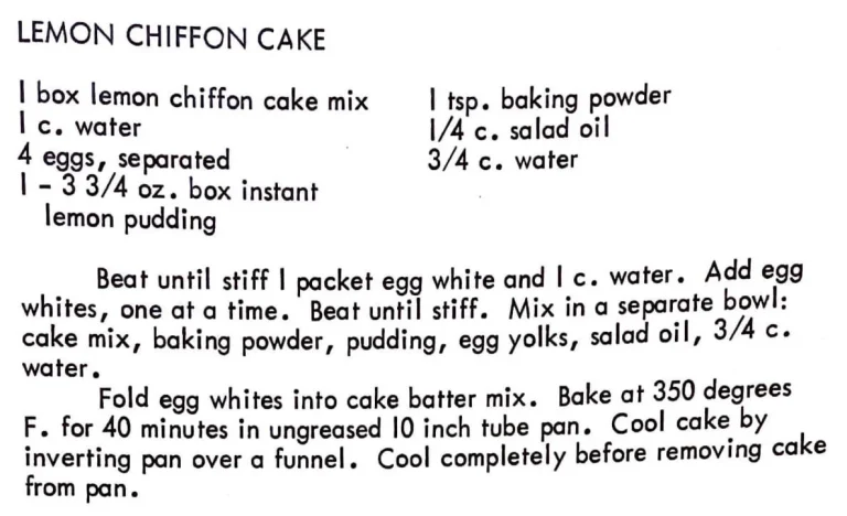 Lemon Chiffon Cake