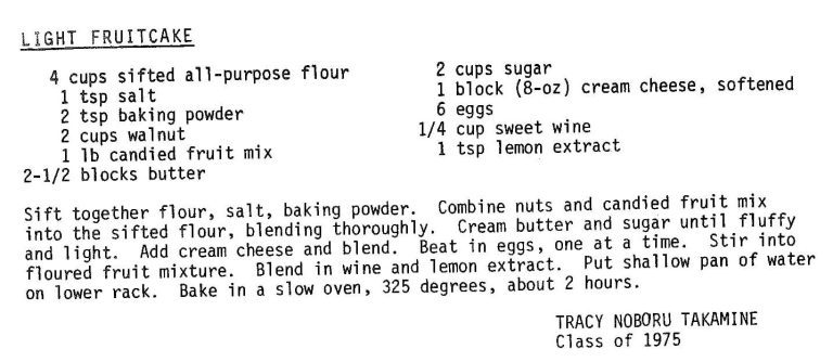 Light Fruitcake