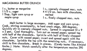 Macadamia Butter Crunch