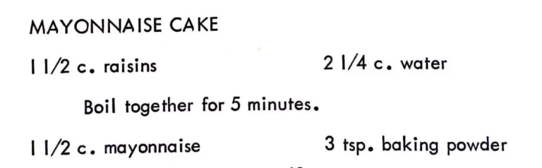 Mayonnaise Cake