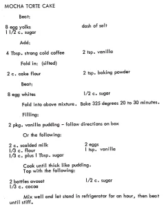 Mocha Torte Cake