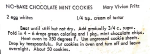 No-Bake Chocolate Mint Cookies