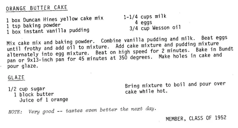 Orange Butter Cake