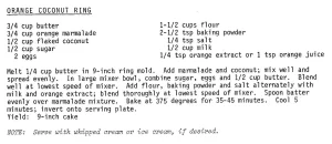 Orange Coconut Ring
