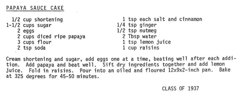 Papaya Sauce Cake