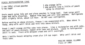 Peach Refrigerator Cake
