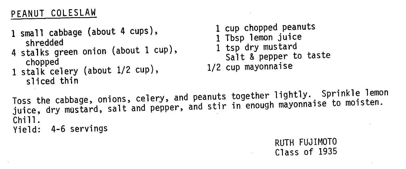 Peanut Coleslaw - Kau Kau Chronicles