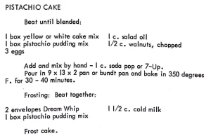 Pistachio Cake