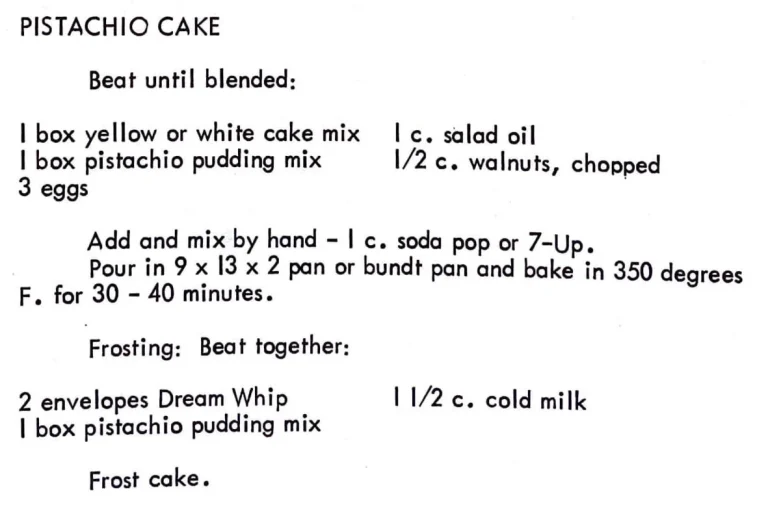 Pistachio Cake