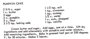 Pumpkin Cake