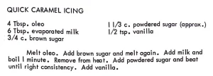 Quick Caramel Icing