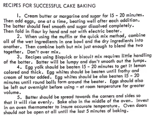 Recipes for Successful Cake Baking