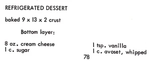 Refrigerated Dessert