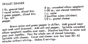 Skillet Dinner