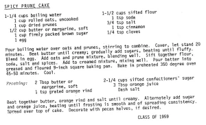 Spicy Prune Cake