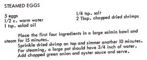 Steamed Eggs