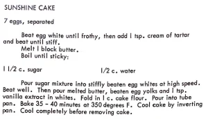 Sunshine Cake