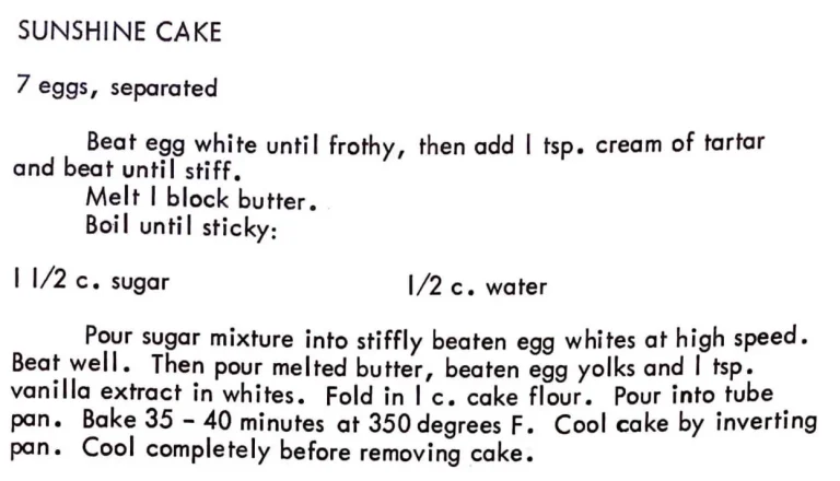 Sunshine Cake