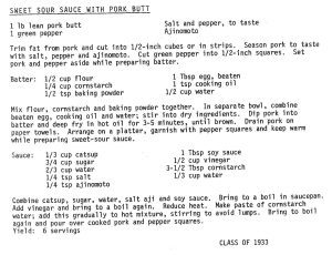 Sweet Sour Sauce with Pork Butt